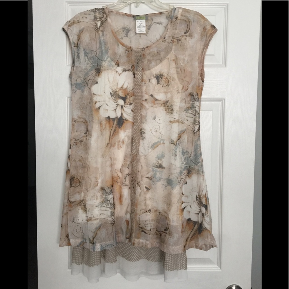 Slip Dress with pattern overlay 2 pcs